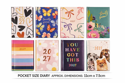 2027 pocket diary week view - week,