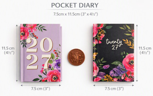 2027 pocket diary week view - pocket,