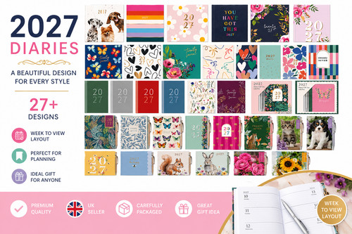 2027 diary slim size hardback - 2027,