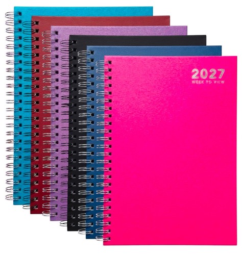 2027 diary week view - diary, a5