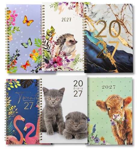 2027 diary week view - diary, a5