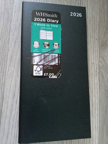 Whsmith 2026 diary - 1, weekto
