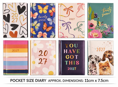 2027 pocket diary week - to, view