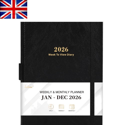 Diary 2026 faux leather - a5,