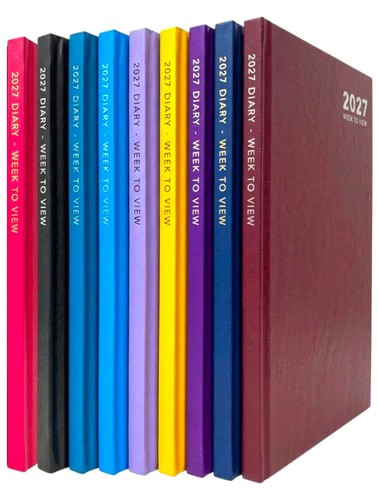 2027 week view diary - view,