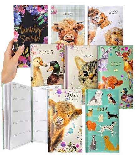 2027 slim diary week view - week, to